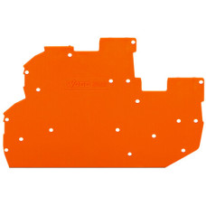 End and intermediate plate, 1 mm thick, orange