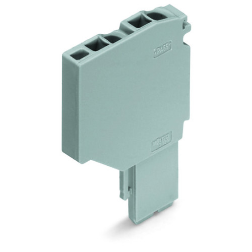 Start module for 2-conductor female connector, Push-in CAGE CLAMP&reg;, 1.5 mm&sup2;, gray