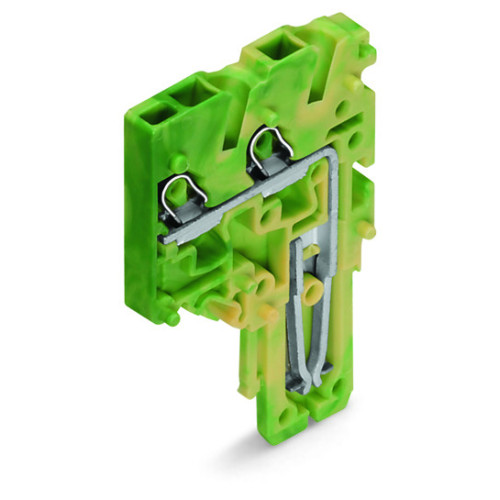End module for 2-conductor female connector, Push-in CAGE CLAMP&reg;, 1.5 mm&sup2;, green-yellow