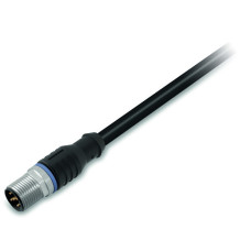 Sensor/Actuator cable, M12A plug, straight, 4-pole, Length: 1.5 m
