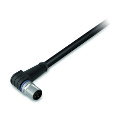 Sensor/Actuator cable, M12A plug, angled, 4-pole, Length: 1.5 m