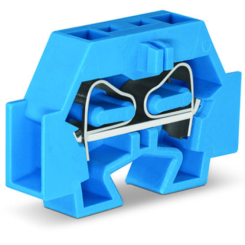 Space-saving, 2-conductor end terminal block, without push-buttons, suitable for Ex i applications, blue