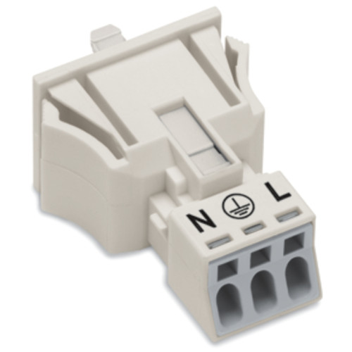 Snap-in plug, 3-pole, Cod. A, white