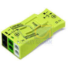 Luminaire disconnect connector, 3-pole, yellow
