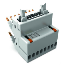 JUMPFLEX adapter with 16-pole flat cable connector analog