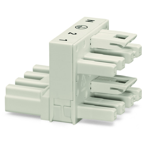 h-distribution connector, 4-pole, Cod. A, white