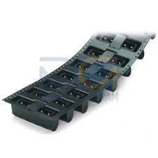 THR male header, 1.0 x 1.0 mm solder pin, straight, black