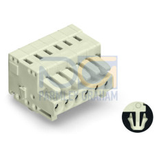 1-conductor female connector, CAGE CLAMP&reg;, 1.5 mm&sup2;, light gray