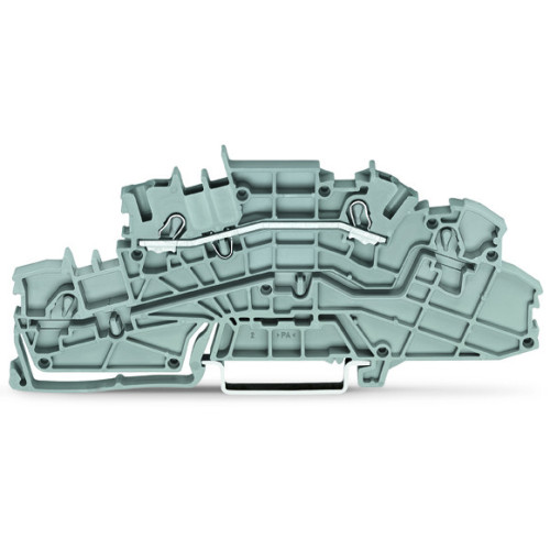 Multilevel installation terminal block, with operating slots, 2.5 mm&sup2;, gray