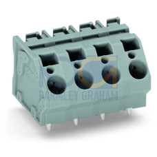 PCB terminal block, 6 mm&sup2;, Pin spacing 10 mm, gray