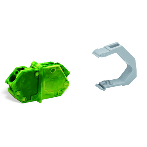 Feedthrough terminal block, Conductor/conductor connection, Plate thickness: 1  4 mm, green-yellow