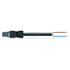 pre-assembled connecting cable, Eca, Plug/open-ended, dark gray