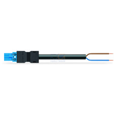 pre-assembled connecting cable, Eca, Plug/open-ended, blue