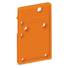 End plate, snap-fit type, 1.5 mm thick, orange