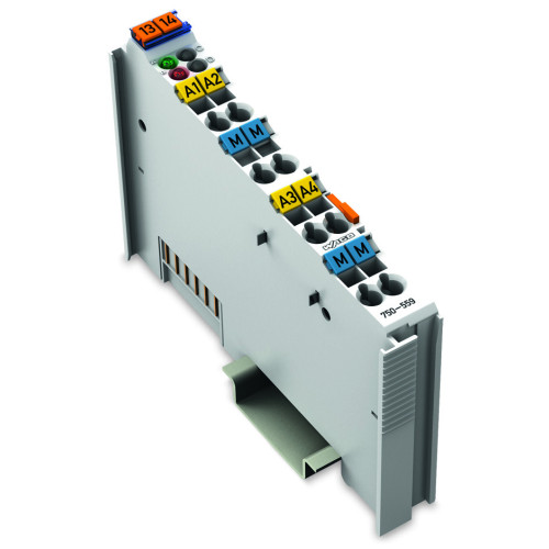 4-channel analog output, 0 ... 10 VDC, light gray