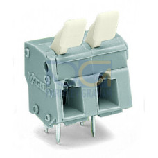 PCB terminal block, finger-operated levers, 2.5 mm&sup2;, gray