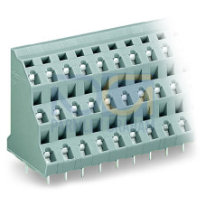 Triple-deck PCB terminal block, 2.5 mm&sup2;, Pin spacing 7.5 mm, gray