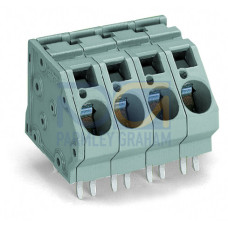 PCB terminal block, 16 mm&sup2;, Pin spacing 10 mm, gray