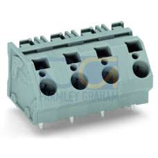 PCB terminal block, 6 mm&sup2;, Pin spacing 12.5 mm, gray