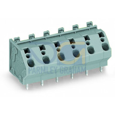 PCB terminal block, 4 mm&sup2;, Pin spacing 10 mm, gray