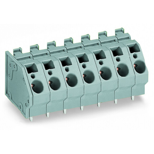 PCB terminal block, 6 mm&sup2;, Pin spacing 10 mm, gray