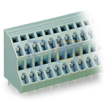 Double-deck PCB terminal block, 2.5 mm&sup2;, Pin spacing 5 mm, gray
