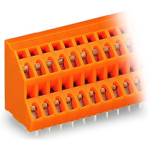 Double-deck PCB terminal block, 2.5 mm&sup2;, Pin spacing 5.08 mm, orange
