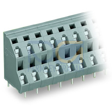 Double-deck PCB terminal block, 2.5 mm&sup2;, Pin spacing 7.5 mm, gray