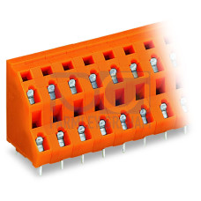 Double-deck PCB terminal block, 2.5 mm&sup2;, Pin spacing 7.62 mm, orange