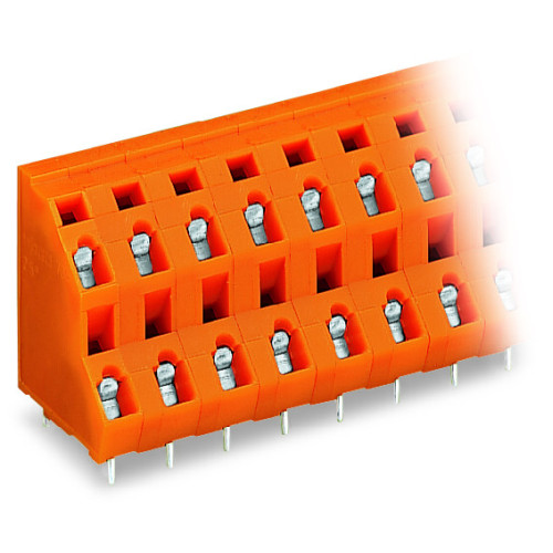 Double-deck PCB terminal block, 2.5 mm&sup2;, Pin spacing 7.62 mm, orange