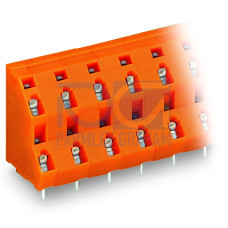 Double-deck PCB terminal block, 2.5 mm&sup2;, Pin spacing 10.16 mm, orange