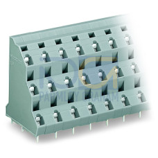 Triple-deck PCB terminal block, 2.5 mm&sup2;, Pin spacing 10 mm, gray