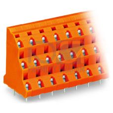 Triple-deck PCB terminal block, 2.5 mm&sup2;, Pin spacing 10.16 mm, orange