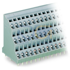 Triple-deck PCB terminal block, 2.5 mm&sup2;, Pin spacing 5 mm, gray