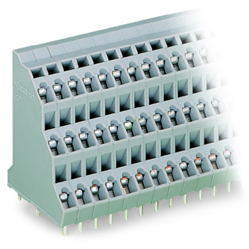 Triple-deck PCB terminal block, 2.5 mm&sup2;, Pin spacing 5 mm, gray
