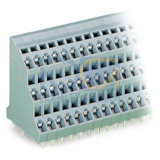 Triple-deck PCB terminal block, 2.5 mm&sup2;, Pin spacing 5 mm, gray