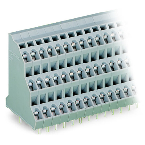Triple-deck PCB terminal block, 2.5 mm&sup2;, Pin spacing 5 mm, gray