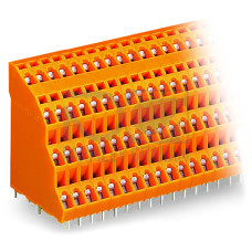 Quadruple-deck PCB terminal block, 2.5 mm&sup2;, Pin spacing 5.08 mm, orange
