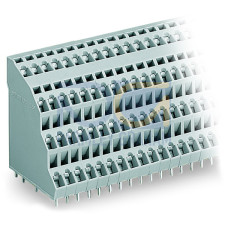 Quadruple-deck PCB terminal block, 2.5 mm&sup2;, Pin spacing 5 mm, gray