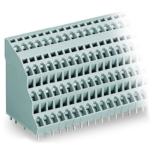 Quadruple-deck PCB terminal block, 2.5 mm&sup2;, Pin spacing 5 mm, gray