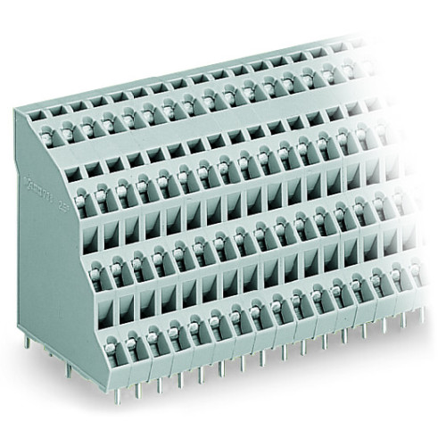 Quadruple-deck PCB terminal block, 2.5 mm&sup2;, Pin spacing 5 mm, gray