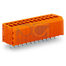 PCB terminal block, 1.5 mm&sup2;, Pin spacing 3.81 mm, orange