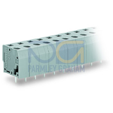 PCB terminal block, 2.5 mm&sup2;, Pin spacing 7.5 mm, gray