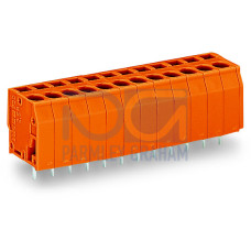 PCB terminal block, 2.5 mm&sup2;, Pin spacing 5.08 mm, orange