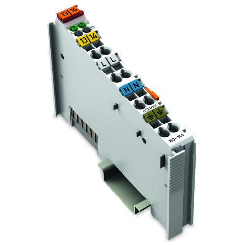 2-channel digital output, 230 VAC, 0.3 A, light gray