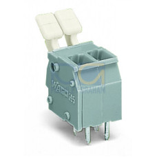 PCB terminal block, finger-operated levers, 2.5 mm&sup2;, gray