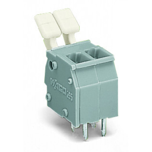 PCB terminal block, finger-operated levers, 2.5 mm&sup2;, gray
