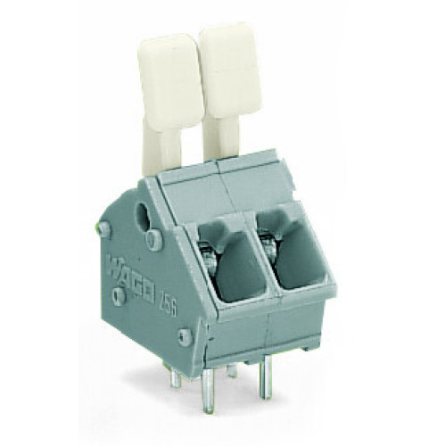PCB terminal block, finger-operated levers, 2.5 mm&sup2;, gray