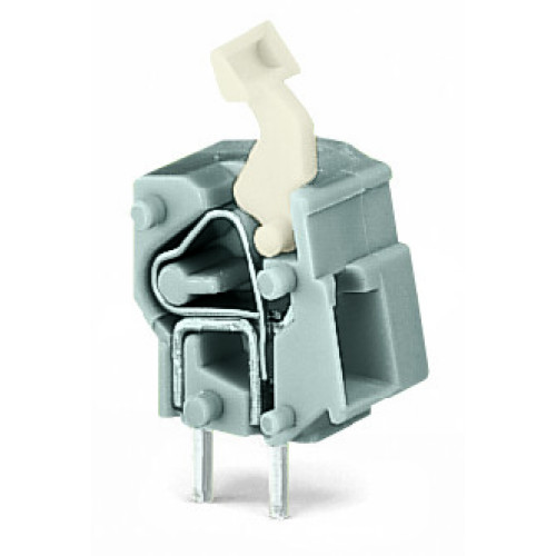 Stackable PCB terminal block, push-button, 2.5 mm&sup2;, gray