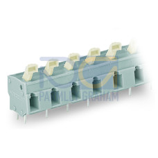 PCB terminal block, push-button, 2.5 mm&sup2;, light gray